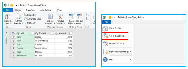 Merge two or more tables