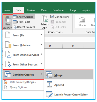 Merge two or more tables