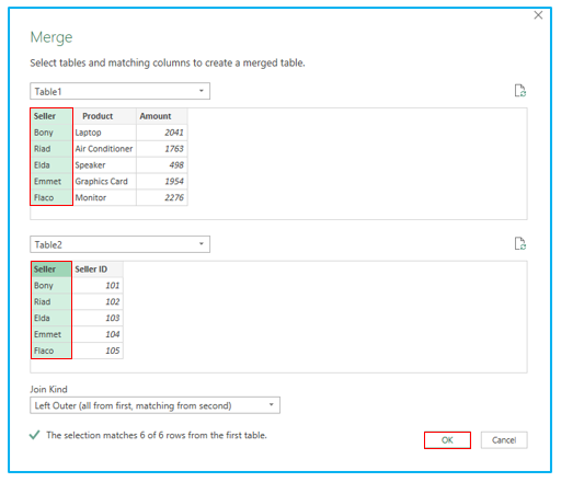 Merge two or more tables