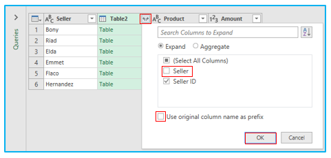 Merge two or more tables