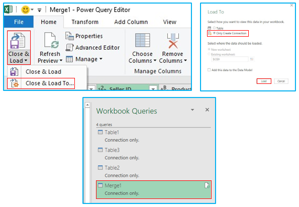 Merge two or more tables