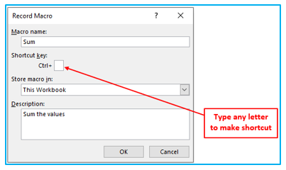 Record Macro in Excel