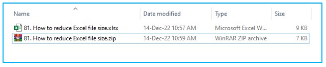 Reduce Excel file size