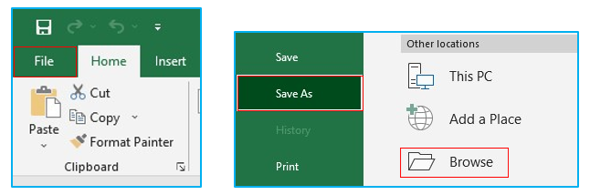 how to save excel file with less size