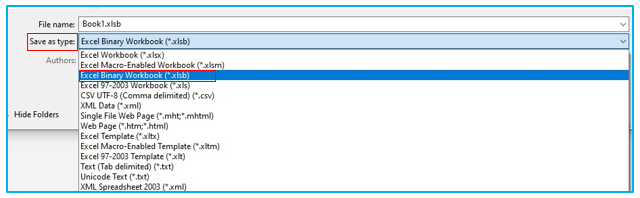 Reduce Excel file size