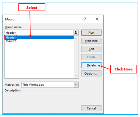 Remove Macro