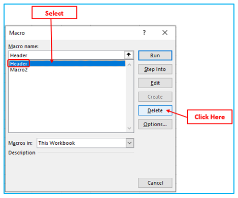 Remove Macro