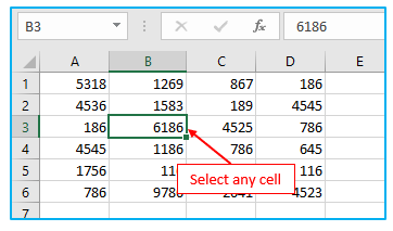 Select Multiple Cells and Non-adjacent Cells