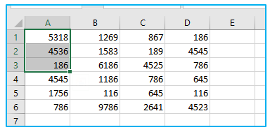 Select Multiple Cells and Non-adjacent Cells