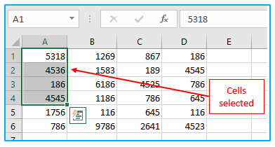 Select Multiple Cells and Non-adjacent Cells