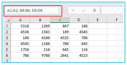 Select Multiple Cells and Non-adjacent Cells