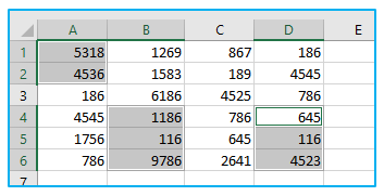 Select Multiple Cells and Non-adjacent Cells