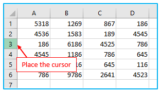 Select Multiple Cells and Non-adjacent Cells