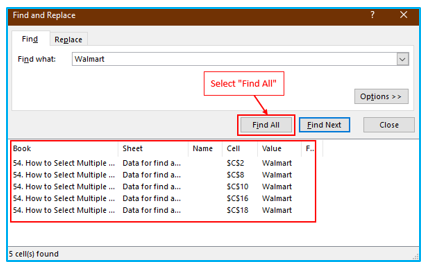 Select Multiple Cells and Non-adjacent Cells