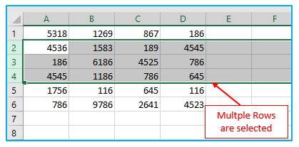 Select Multiple Cells and Non-adjacent Cells