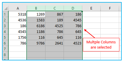 Select Multiple Cells and Non-adjacent Cells