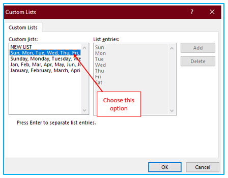 Sort in excel by row