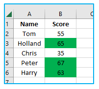 Sort in excel by row