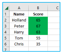 Sort in excel by row