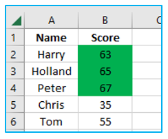 Sort in excel by row