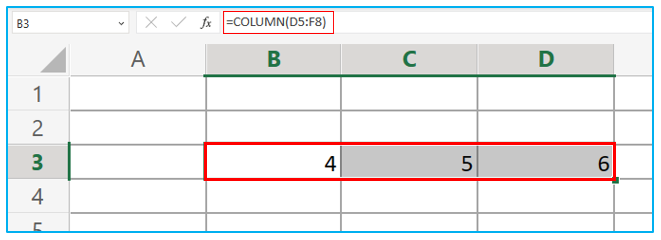COLUMN Function in Excel
