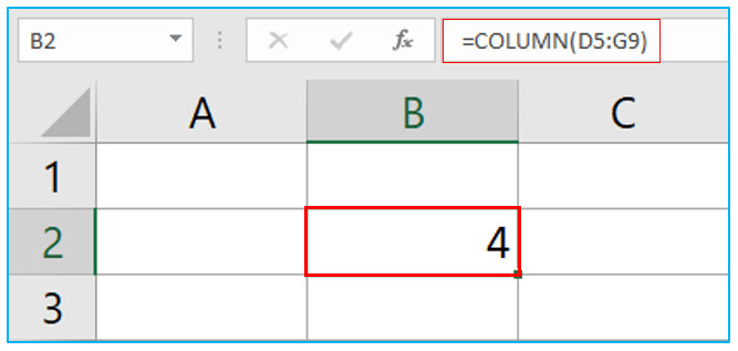 COLUMN Function in Excel