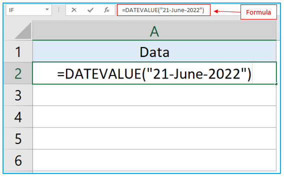 DATEVALUE Function in Excel