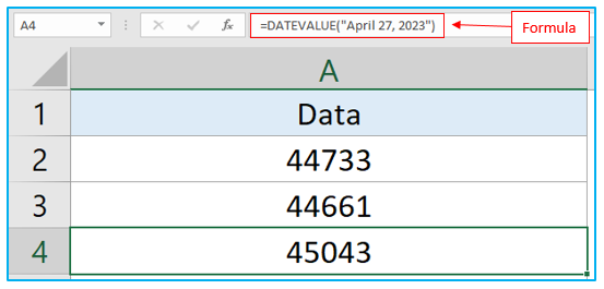 DATEVALUE Function