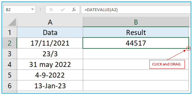 DATEVALUE Function