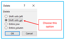 Delete rows based on cell value