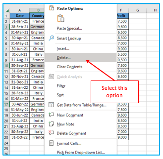 Delete rows based on cell value