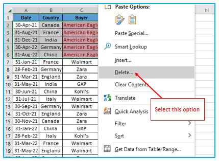 Delete rows based on cell value