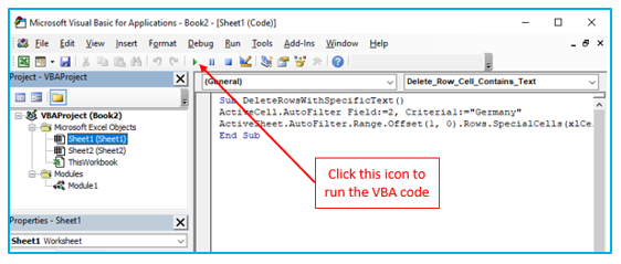 Delete rows based on cell value