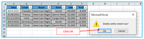 Delete rows based on cell value