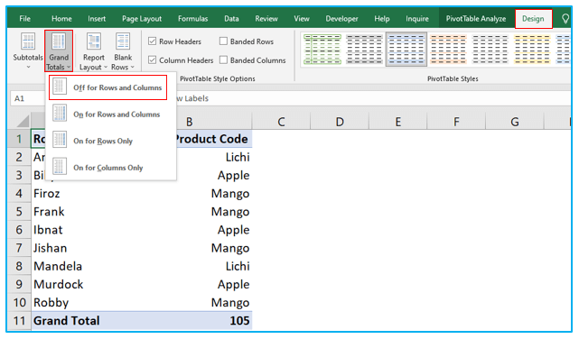 Display text in Pivot Table value area