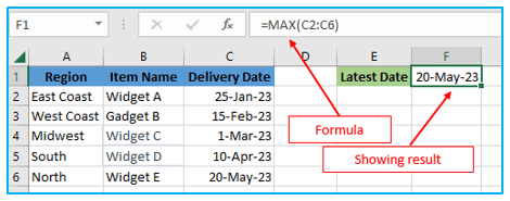 Excel MAX Function with examples