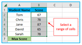 Excel MAX Function with examples