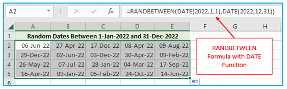 Excel RAND and RANDBETWEEN