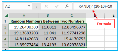 Excel RAND and RANDBETWEEN