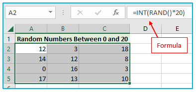 Excel RAND and RANDBETWEEN