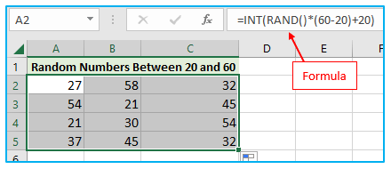 Excel RAND and RANDBETWEEN