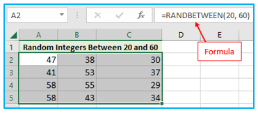 Excel RAND and RANDBETWEEN