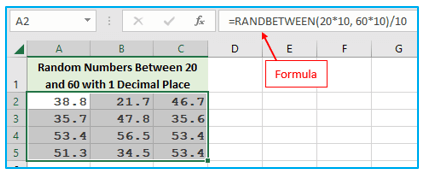 Excel RAND and RANDBETWEEN Function