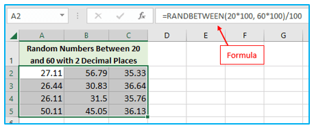 Excel RAND and RANDBETWEEN