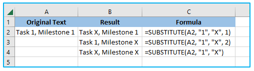 Excel REPLACE and SUBSTITUTE Function