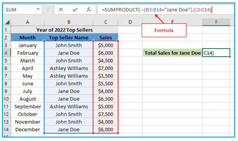 Excel SUMPRODUCT Function