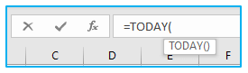 Excel TODAY Function