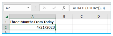 Excel TODAY Function