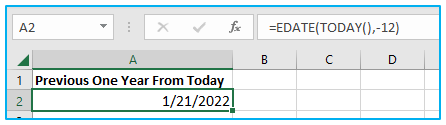 Excel TODAY Function