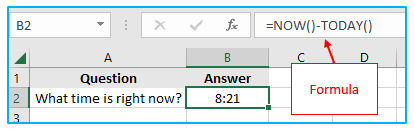 Excel TODAY Function